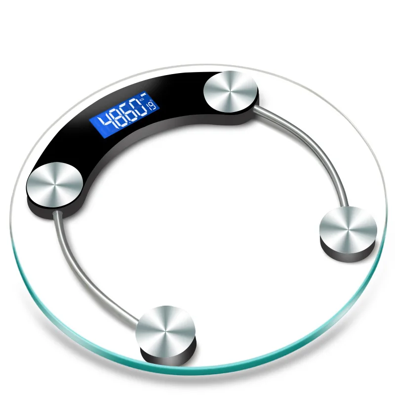 LCD Display High-Definition Digital Scale Round Shape Bathroom Body Weight Scale 0.2-180KG Precision Floor Electronic Scales