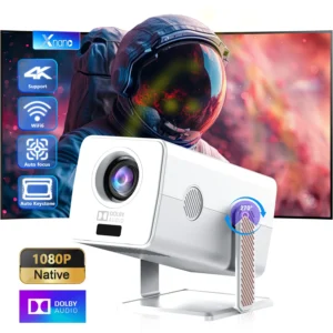 Xnano HM103-A Projector 4K Android 13 Dual WiFi5 300ANSI Amlogic T950S BT5.2 1920*1080P Home Theater Cinema Mini Projectors