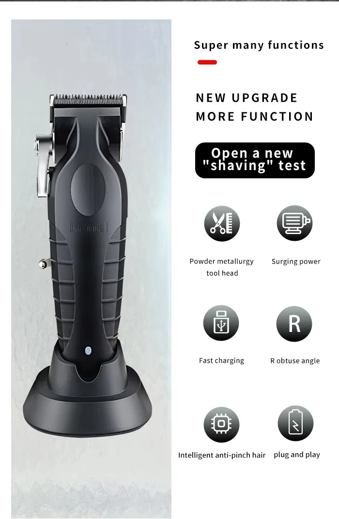 Kemei KM-2296 KM-2299 KM-1102 Professional Hair Clipper Kit Electric Shaver Male Hair Cutting Machine Men’s Cordless Trimmer