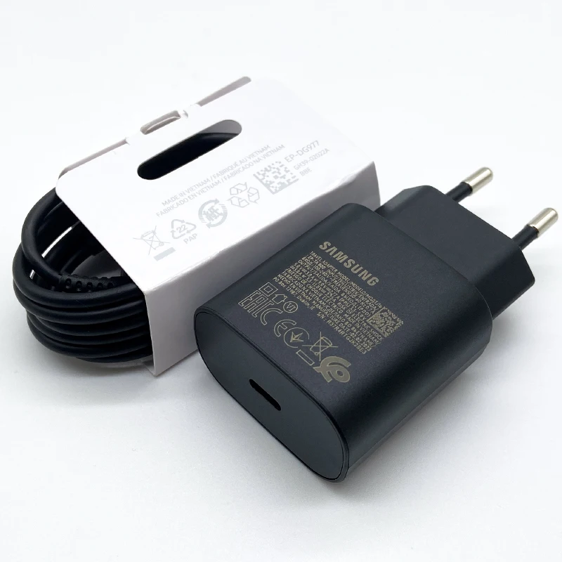 Samsung 25W Super Fast Charger Usb Type C Cargador Adapter For Galaxy S24 S23 S20 S21 S22 Plus A54 A05 Adapter Z Flip Fold 5 6 4