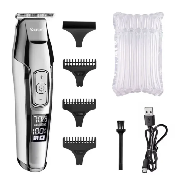 Kemei KM-5027 Original Electric Hair Clipper Rechargeable Hair Trimmer LCD Display Hairdresser Professional Cutting Machine