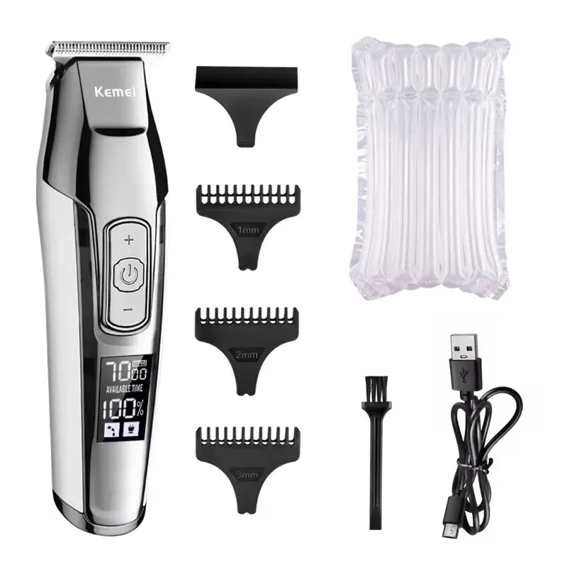Kemei KM-5027 Original Electric Hair Clipper Rechargeable Hair Trimmer LCD Display Hairdresser Professional Cutting Machine