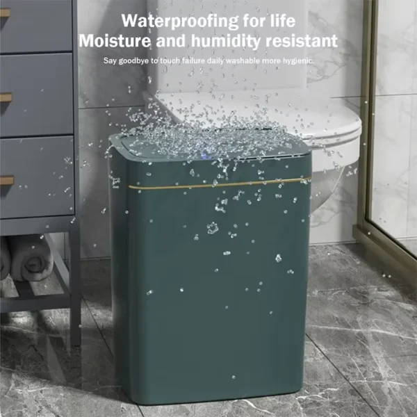 Non-contact narrow smart sensor trash can smart home 15L automatic bagging electronic trash can smart bathroom trash can white