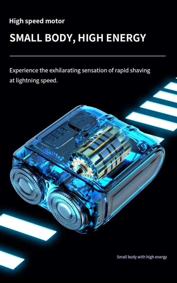 Travel Electric Shaver For Men Double Floating Magnetic Blade Head Portable Beard Knife Rechargeable MINI Rotary Electric Razor
