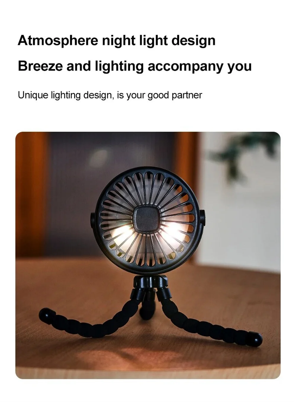 Mini Handheld Octopus Folding Fan Multi Functional Five In One Portable Fan Silent Home Dormitory Baby Stroller Multiple Scenes