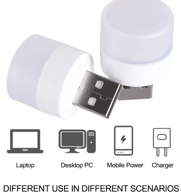 5pcs USB LED Reading Lamp Mini Book Light Camping Night Lights Table Lamps For Power Bank PC Notebook Laptop USB Night Light
