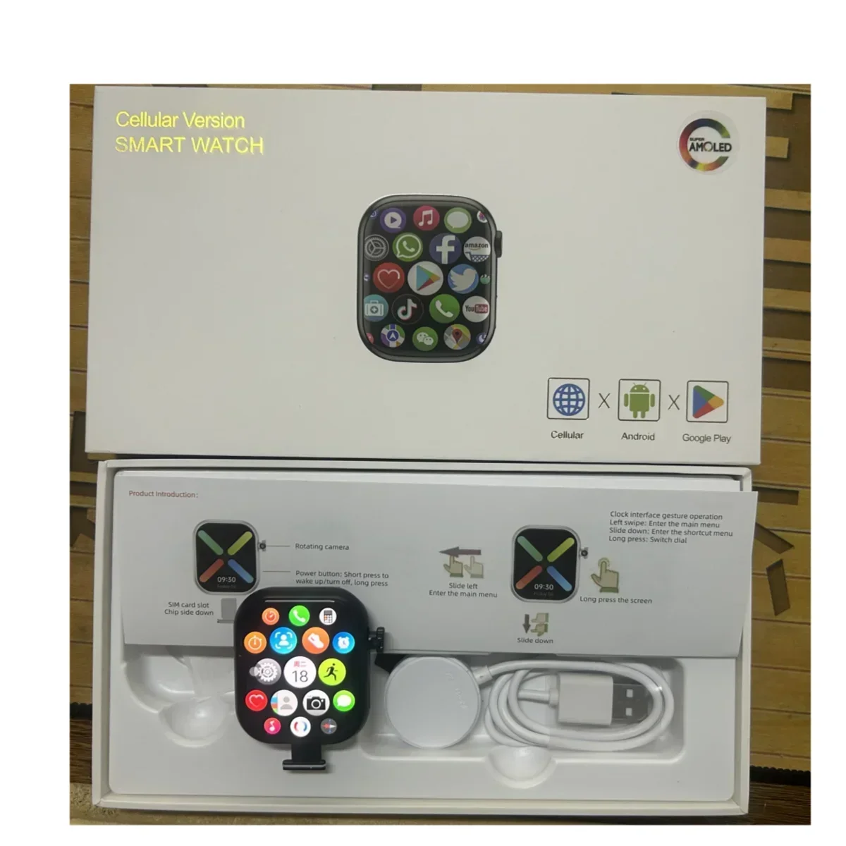 VP29 Smartwatch 5G Android 256GB Storage 4G/5G LTE Sim Card GPS WIFI 2.29 inch 490*580 Amoled Smart Watch With 8MP Rotary Camera