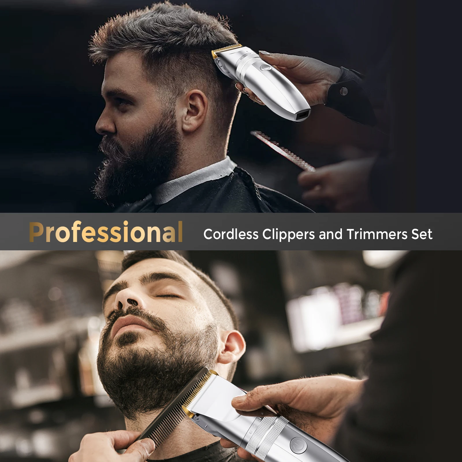 Sejoy Hair Clippers for Men Professional Cordless Barber Clippers for Hair Cutting Machine Grooming Rechargeable Beard Trimmer