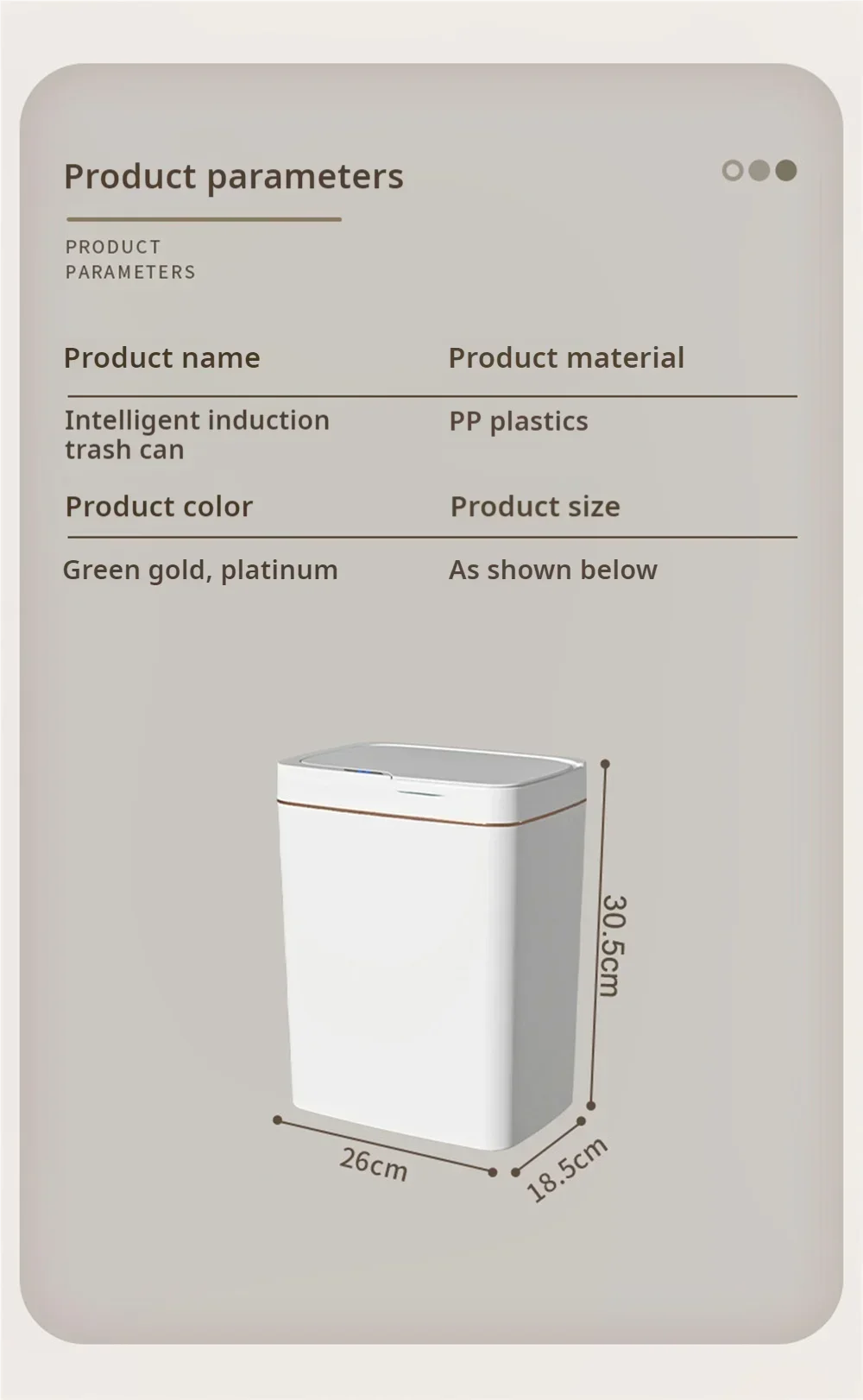 2025 New 15L Smart Trash Can Automatic Touchless Smart Sensor Sensing Trash Can Waterproof Bathroom Kitchen Bedroom Trash Can.
