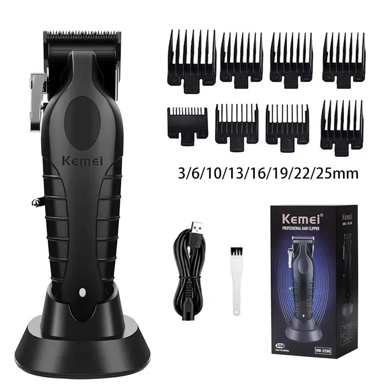 Kemei KM-2296 KM-2299 KM-1102 Professional Hair Clipper Kit Electric Shaver Male Hair Cutting Machine Men’s Cordless Trimmer
