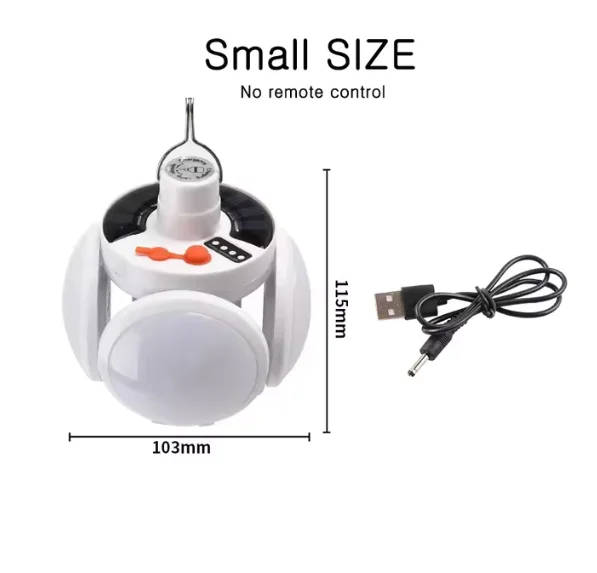 Folding Solar Camping Lantern Led Rechargeable Outdoor Hanging Tent Lamp Solar/USB Portable LED Bulbs With Hook Emergency Lights
