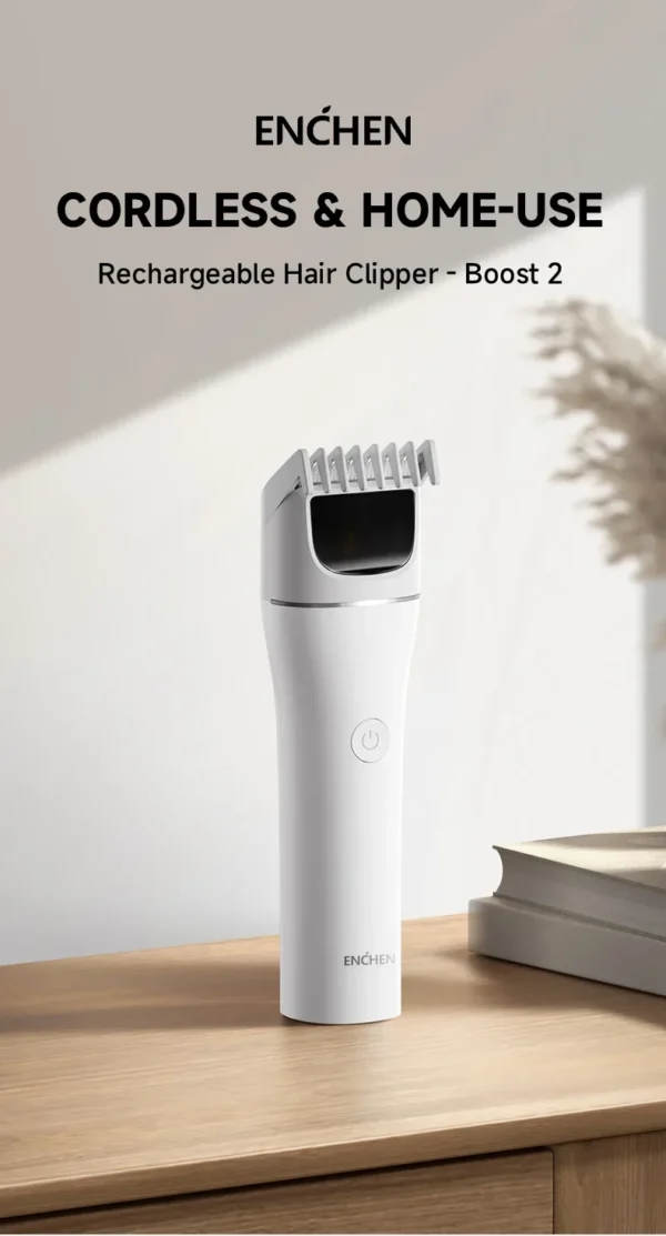 ENCHEN Hair Clipper Hair Trimmer Hair Cutting Machine Beard Shaver Cordless Adjustable Body Trimmer for Men Travel Lock Boost 2