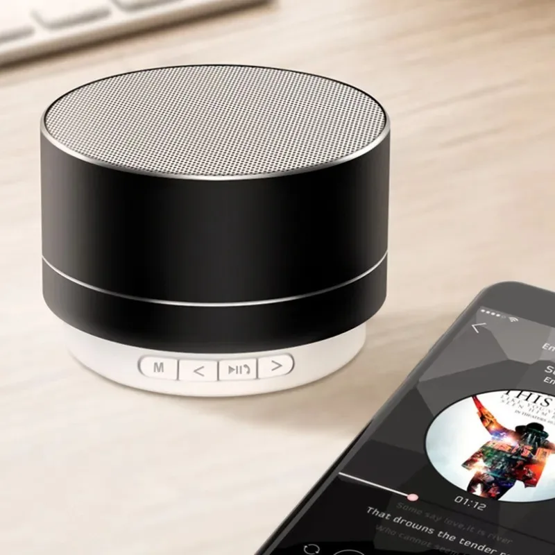 Portable Wireless Bass Speaker Audio, Mini Car Small Speaker Auxiliary FM TF USB Plug-in Card Outdoor Portable Small Speaker