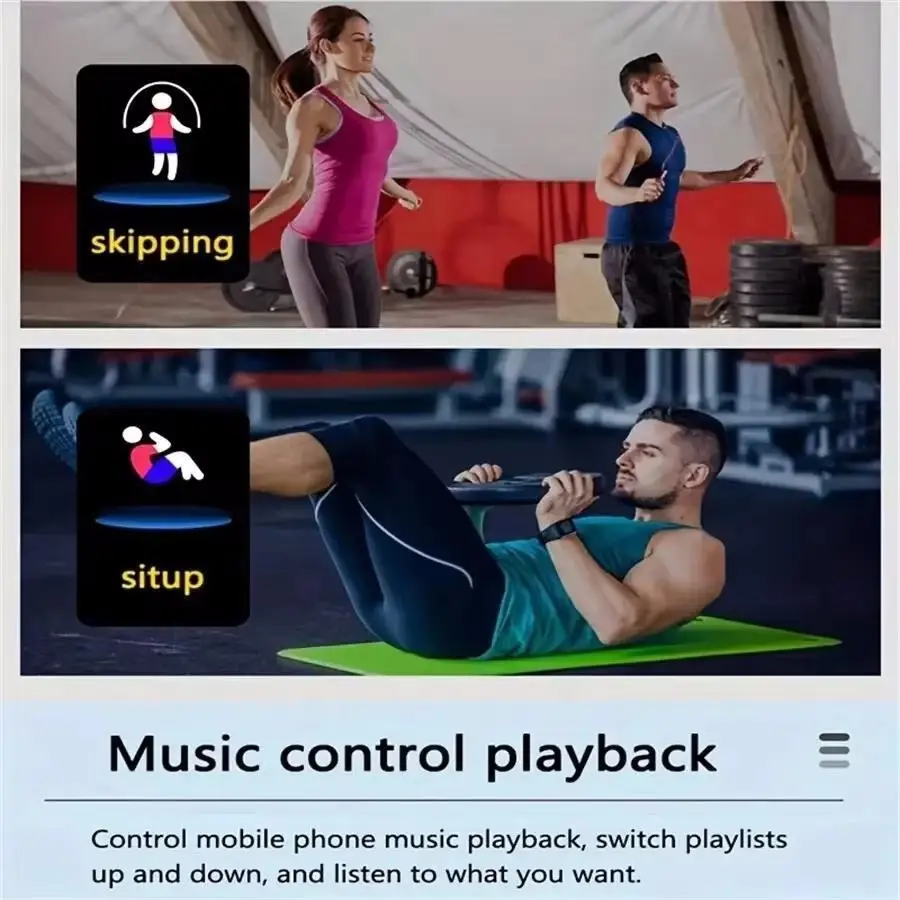 Smart Watch Sport Fitness Bracelet Control Music Message Display Pedometer Bluetooth Connect Smartwatch 116 Alarm Clock Weather