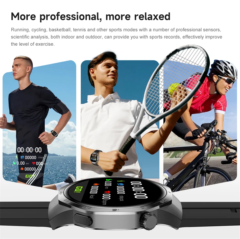 New For Huawei Watch GT5 Pro Smart Watch HD AMOLED Screen NFC GPS Tracker Bluetooth Call Health Waterproof Smartwatch Men Women