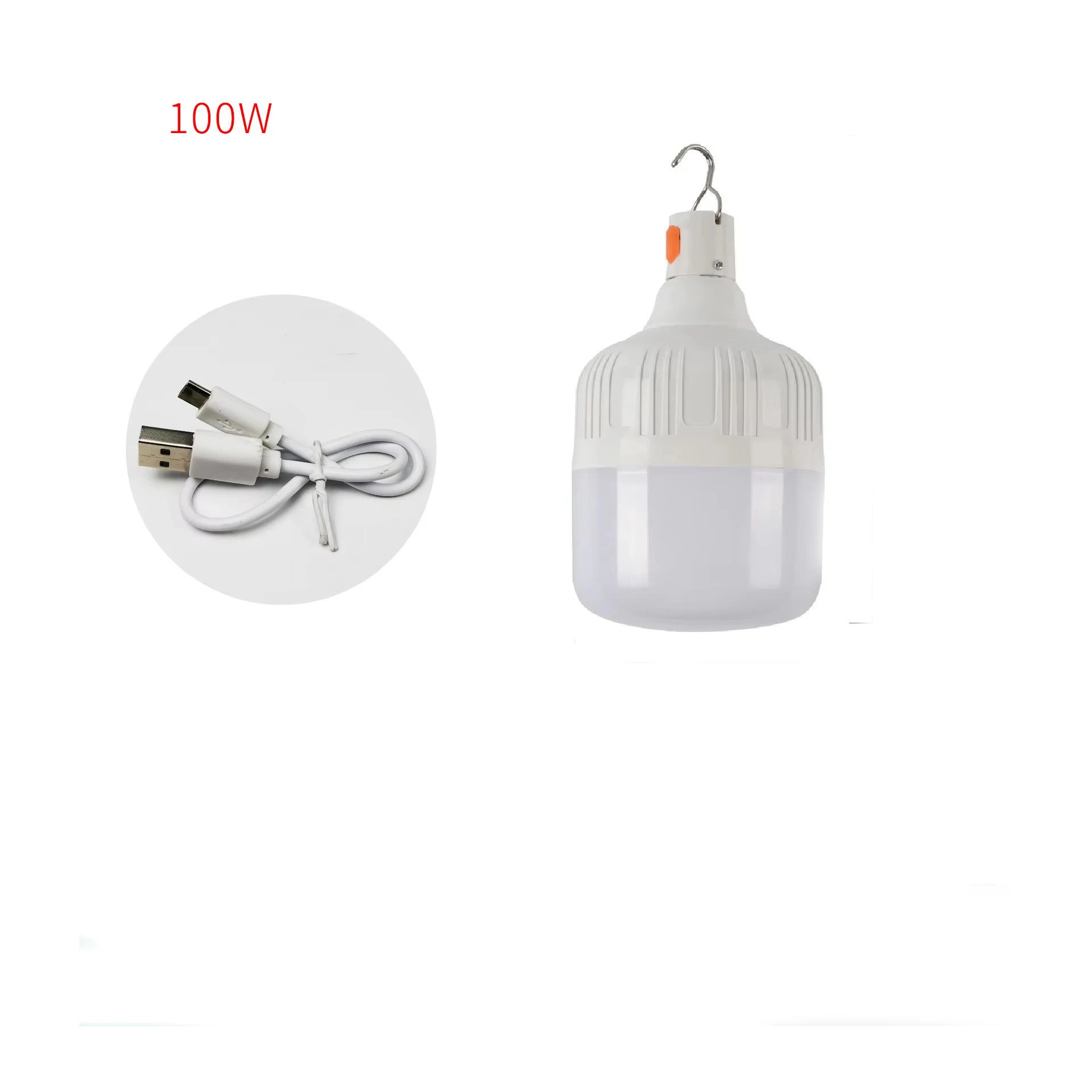 Portable LED Camping Lantern Rechargeable 60W/80W/200W Lamp Bulb High Bright Outdoor Emergency Lighting Fishing Tent Night Light