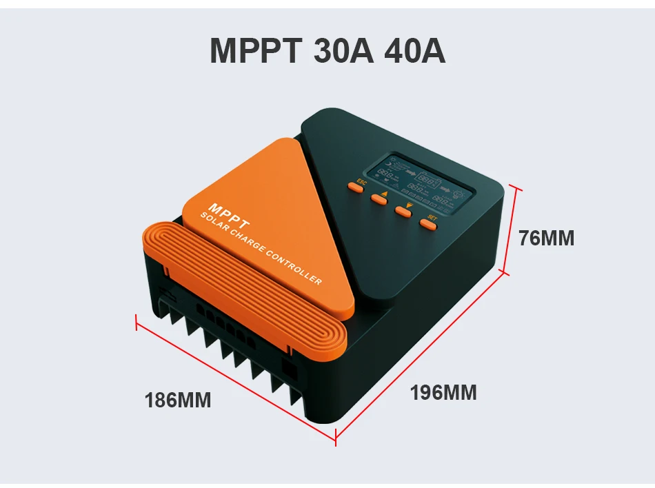 EASUN Solar Charge Controller MPPT 60A 50A 40A 30A 20A 10A Solar Panel Solar Charge Regulator 12V 24V Battery PV Input 100VOC
