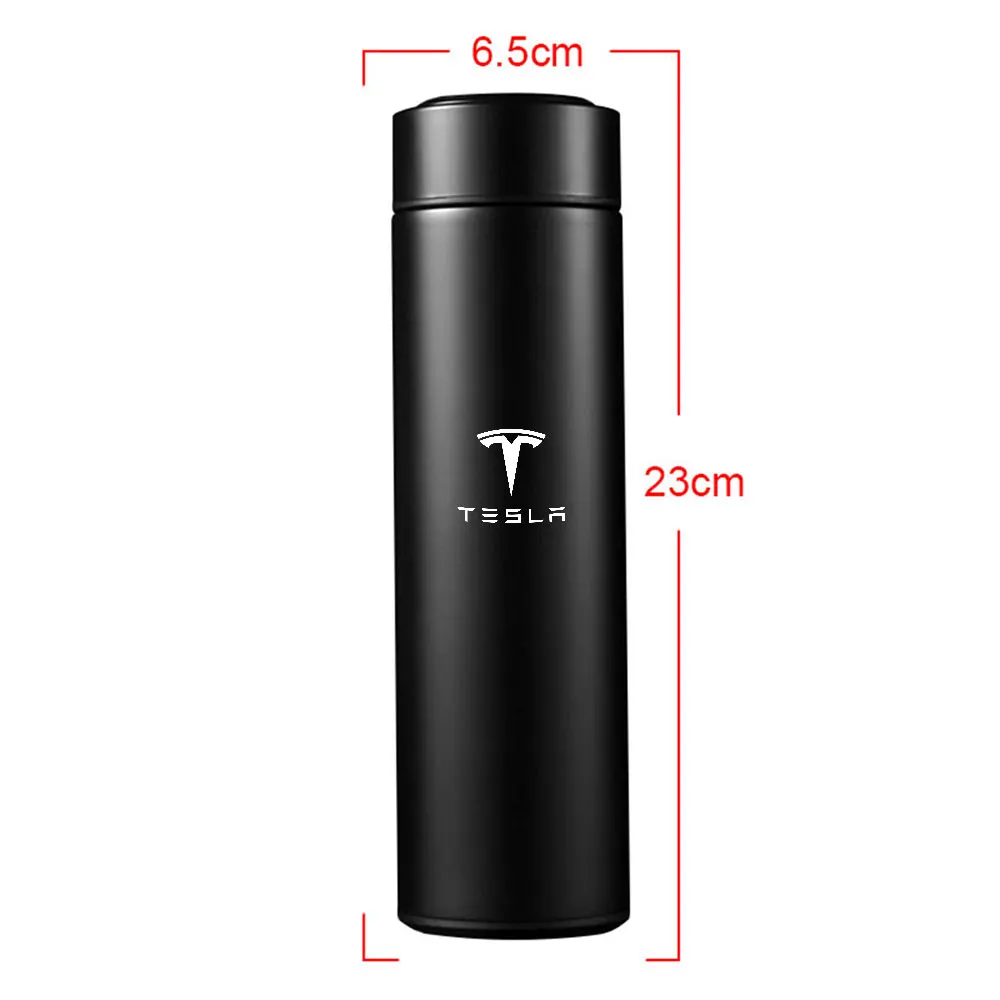 500ML Stainless Steel Intelligent Temperature Display LED Thermos Cup For Tesla Model 3 Model Y Model S Model X Cybertruck Coil
