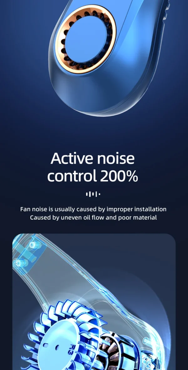 New 3000mA Portable Mini Hanging Neck Fan Bladeless Neckband Fan Digital Display Power Air Cooler USB Rechargeable Electric Fans