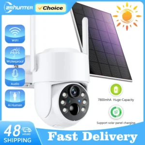 S25b7e98be56f4905a2f2cafefc06a8d5Y-2.webp WiFi PTZ Camera Outdoor Wireless Solar IP Camera 4MP HD Built-in Battery Video Surveillance Camera Long Time Standby iCsee APP