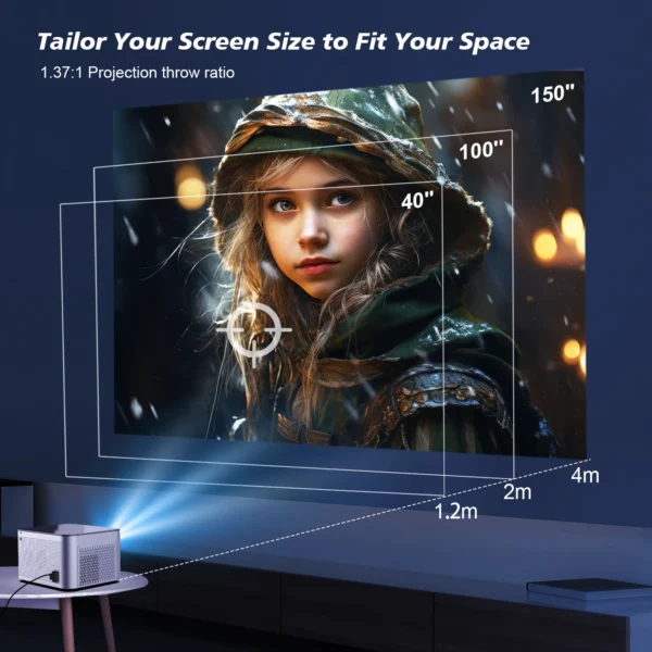 Magcubic 580ANSI Auto Focus Projector Android 11 4K 1080P Wifi6 Voice Control Allwinner H713  BT5.0 Home Cinema HY350 Pro