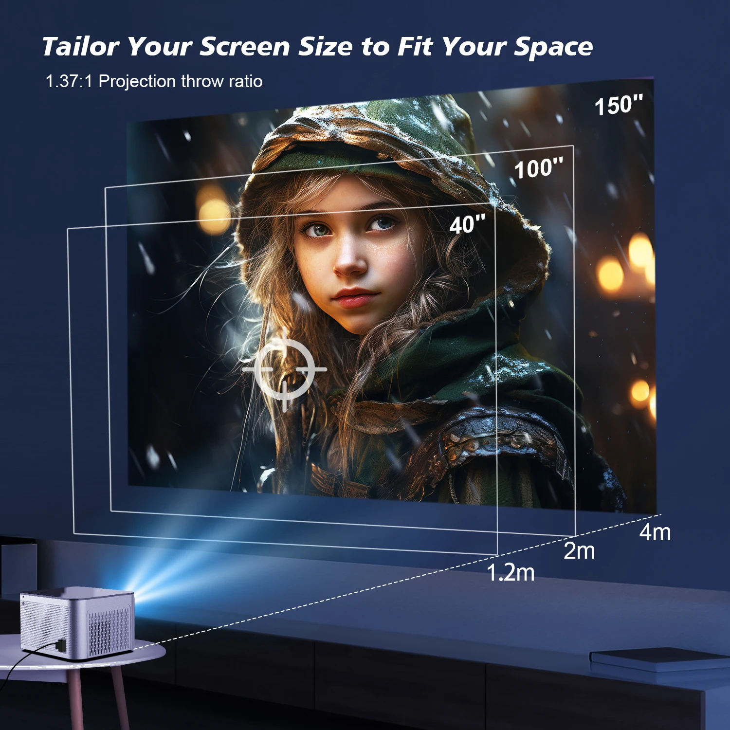 Magcubic 580ANSI Auto Focus Projector Android 11 4K 1080P Wifi6 Voice Control Allwinner H713  BT5.0 Home Cinema HY350 Pro