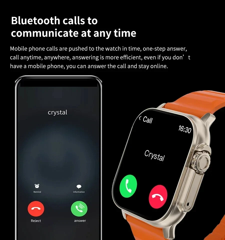 LAXASFIT 2025 Newest Smartwatch Bluetooth Voice Call Heart Rate Monitor Sports Bracelet for Android IOS Smartwatch Gift