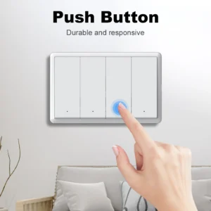 Tuya Smart zigbee Switch No Neutral Wire Required No Capacitor Wall Button Light Switches Work With Alexa Google Home
