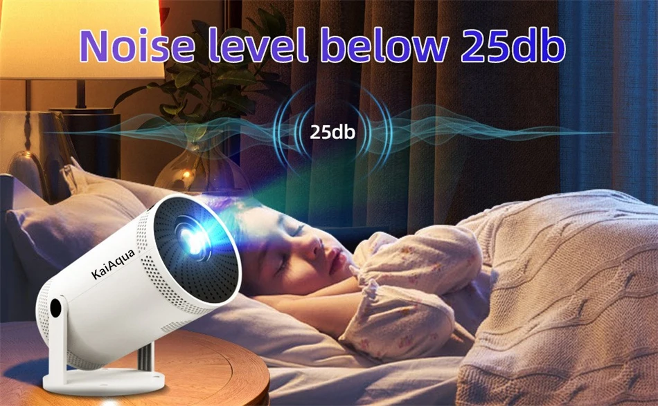 KaiAqua Portable Projector FY300 4K HDMI Dual Wifi6 Allwinner H713 BT5.4 1080P 1280*720P Home Cinema Outdoor Projetor NEW 2025