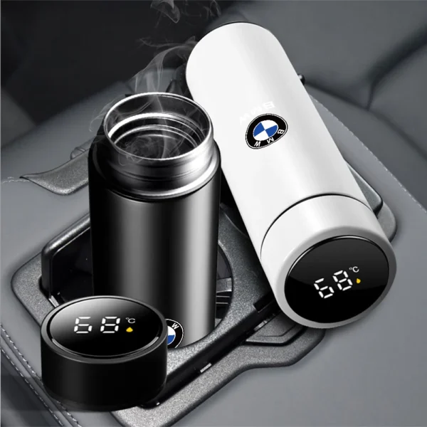 Car Stainless Steel Smart Thermos Mug Insulation Cup Led Digital Temperature Display For BMW E28 E30 E34 E36 M Performance X1 X2
