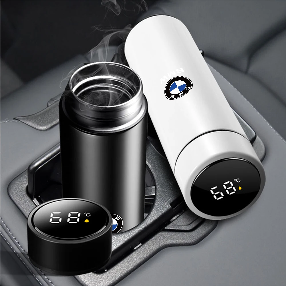 Car Stainless Steel Smart Thermos Mug Insulation Cup Led Digital Temperature Display For BMW E28 E30 E34 E36 M Performance X1 X2