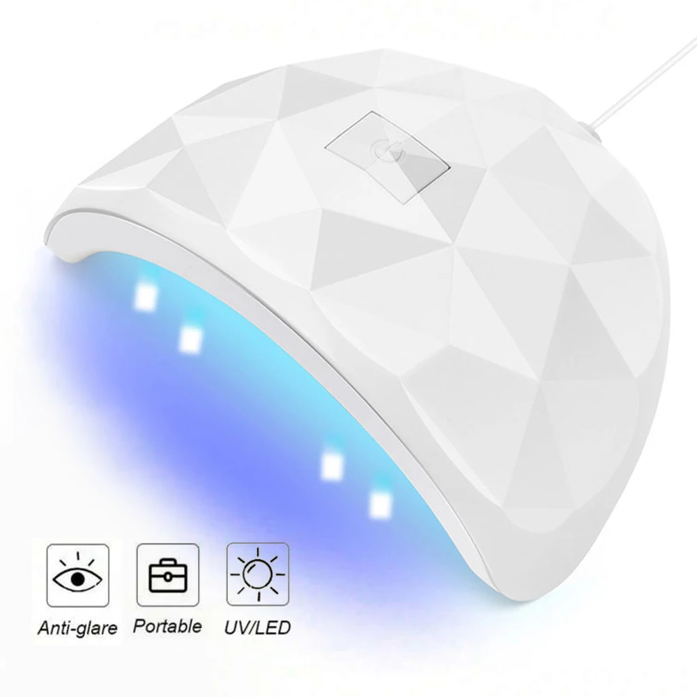 LULAA UV Nail Polish Lamp Gel Curing Polishing Lamp with Three Timing Modes & Automatic Sensing Mode Is Suitable for Home Salon
