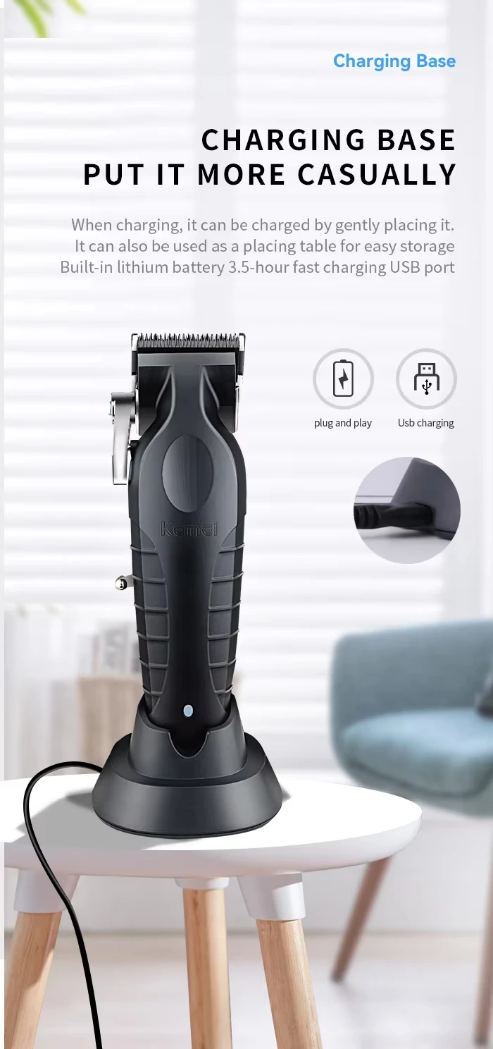 Kemei KM-2296 KM-2299 KM-1102 Professional Hair Clipper Kit Electric Shaver Male Hair Cutting Machine Men’s Cordless Trimmer