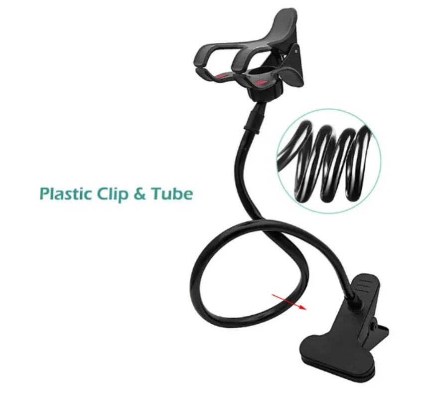 Universal Lazy Bracket Mobile Phone Holder Gooseneck Stand Stents Flexible Bed Desk Table Clip Bracket for Smartphone Holder