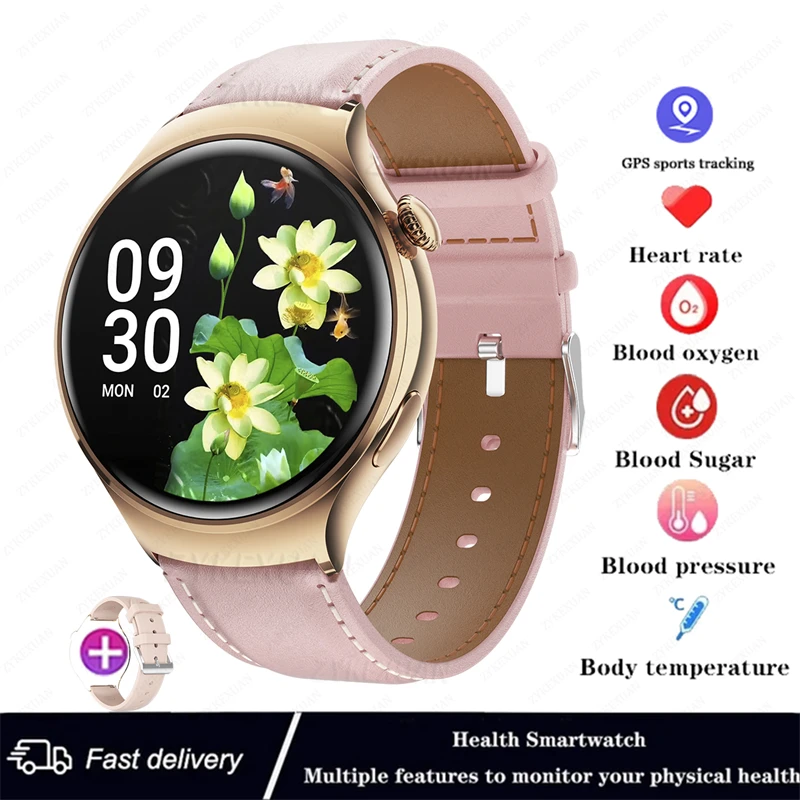 For Huawei WATCH 4 Smart Watch Women 360*360 AMOLED HD Screen NFC IP68 Waterproof Heart Rate Health Monitor Smartwatch 2025 New
