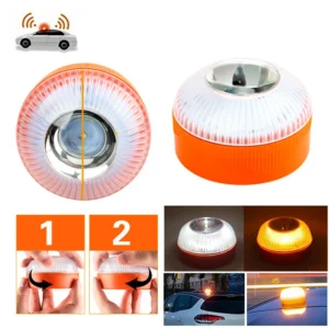 LED Car Emergency Light V16 Flashing Light Magnetic Induction Road Accident Light Portable Strobe Warning Light - 1PC