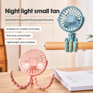 S2a6aeed9ddd0471bb4a54aa0076508f0o-1.webp Mini Handheld Octopus Folding Fan Multi Functional Five In One Portable Fan Silent Home Dormitory Baby Stroller Multiple Scenes