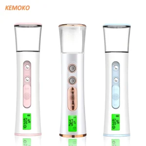 S2a9c4d29914143999b6fcd46d98c8888V.webp Double Spray-head Nano Mist Sprayer Mini Hydrating Humidifier Skin Care LED Display Portable Facial Steamer Handheld Nebulizer