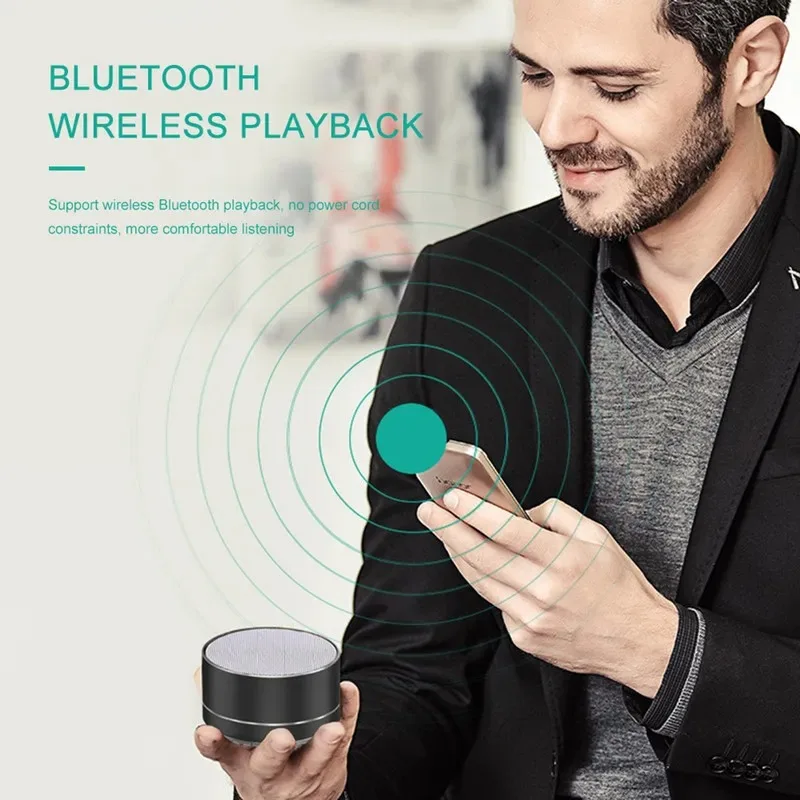 Portable Wireless Bass Speaker Audio, Mini Car Small Speaker Auxiliary FM TF USB Plug-in Card Outdoor Portable Small Speaker