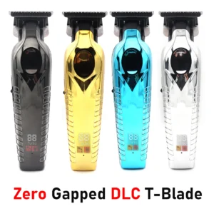 Hair Trimmer for Men Zero Gapped DLC TBlade Oil Head LED Display Low Noise Cordless Professional Hair Clipper Finishing Machine