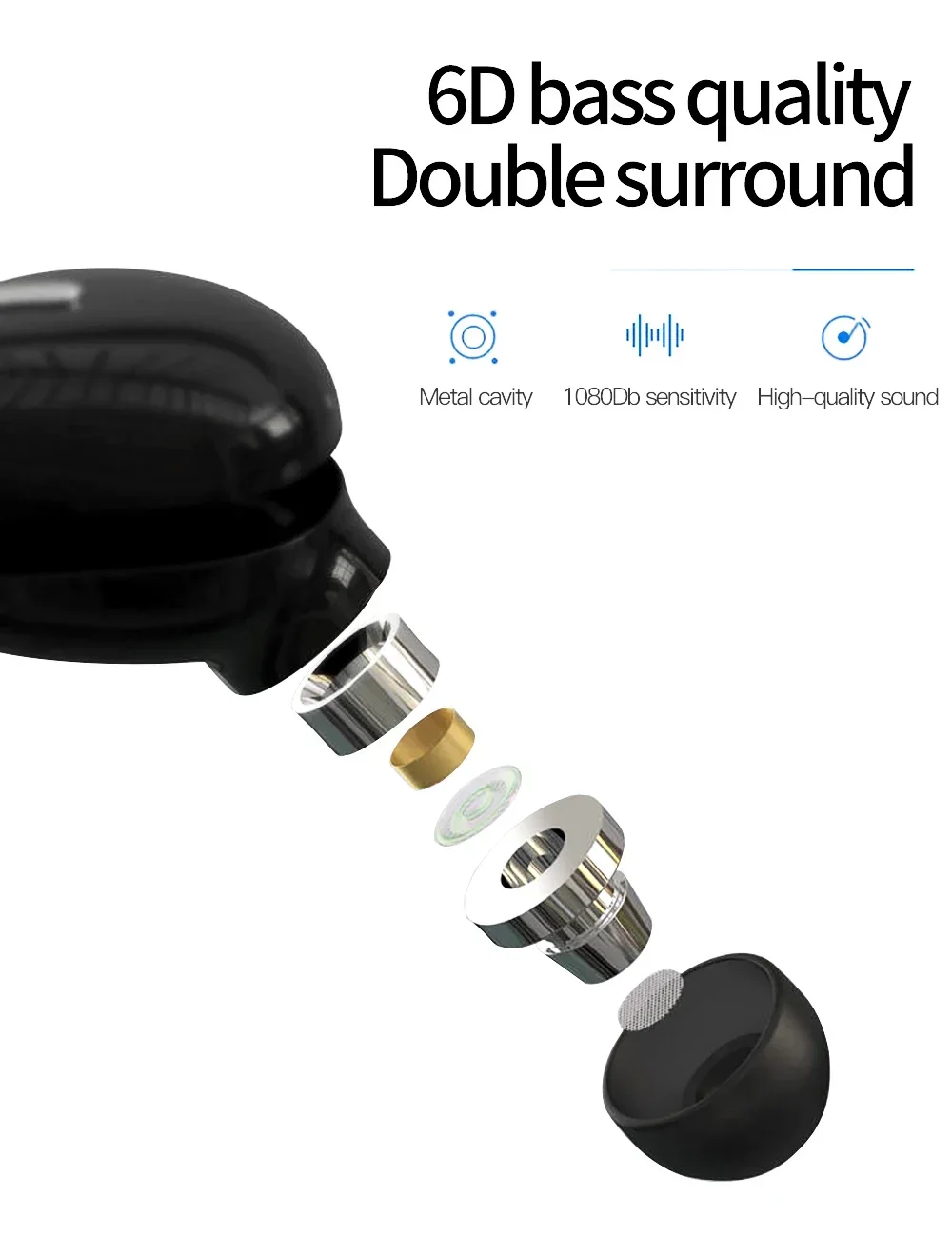 X9 Wireless Mini 5.0 Headphones Bluetooth-compatible Sport Headset Handsfree In-ear Earphone Earbuds for Xiaomi Huawei iPhone