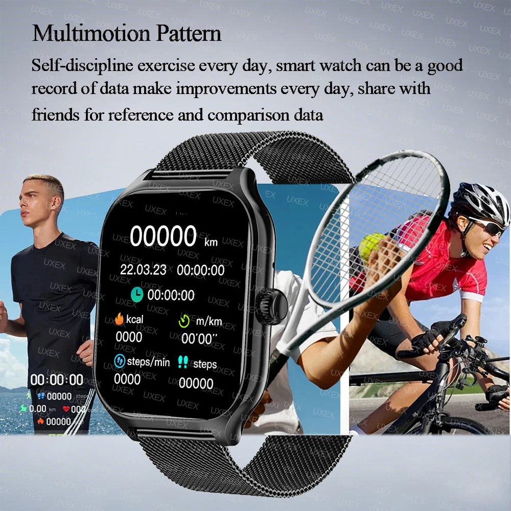Smart Watch Plus Men Women 1.77 Full Touch Screen Sports Fitness Watch Bluetooth Call Android Phone Digital Multidial Smartwatch