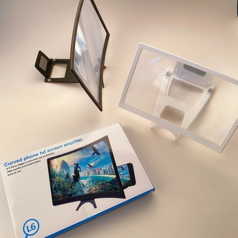 12 Inch Mobile Phone Screen Amplifier 3D Magnifying Glass Stand Magnifier HD Video Amplifier Phone Stand Enlarged Screen Bracket