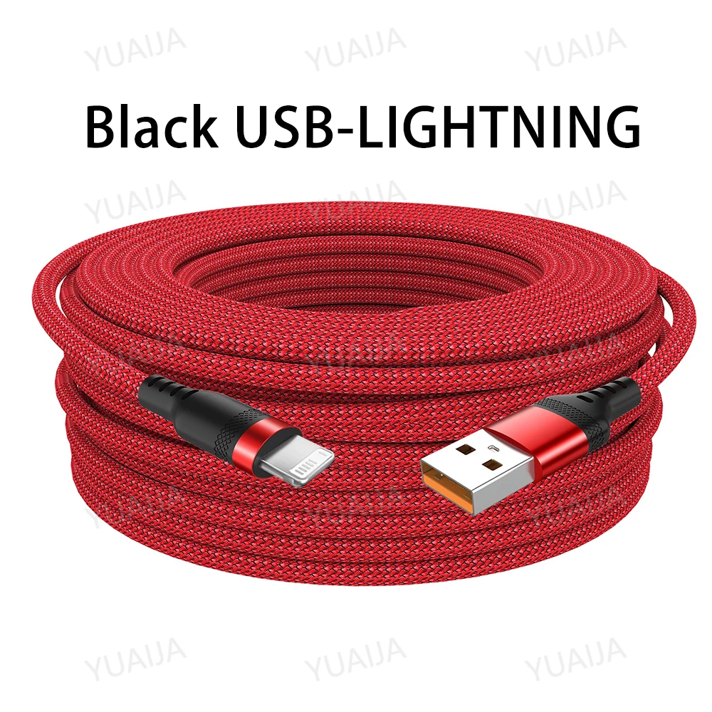 USB TYPE C Fast Charge Cable LIGHTNING 3m 5 Meters USB C Android Micro USB Extend Charging Cable for iPhone 14 Xiaomi OnePlus
