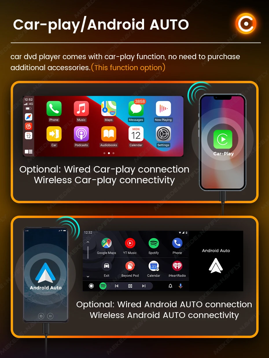 1DIN Universal MP5 6.86-Inch Car Radio Support Wireless Carplay Android AUTO AUX USB SWC BT Touch Screen Multimedia Video Player
