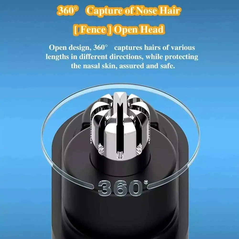 2 in 1 Electric Nose Hair Trimmer Clipper Rechargeable Multi-kinetic Shaving Unisex Automatic Washable Personal Care Appliances