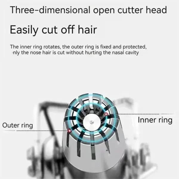 Nose Hair Trimming Men'S Portable Electric Shaver Low Noise Washable Portable Ear Hair Trimmer Cleaning Without Rusting Painless