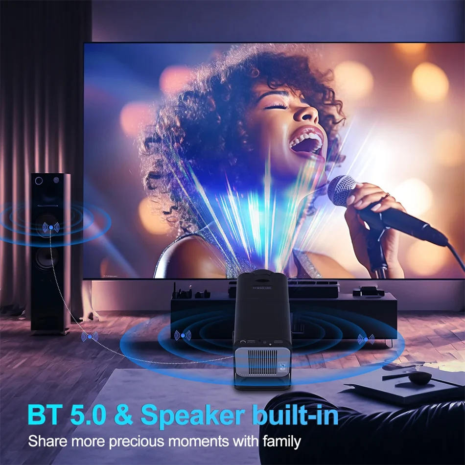 KaiAqua 4K Android 11 Projector Native 1080P 390ANSI HY320 Dual Wifi6 BT5.0 1920*1080P Cinema portable Projetor upgrated FY300