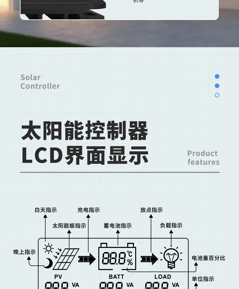 MPPT Solar Charge Controller 12V 24V Auto WiFi Solar Panel Regulator 60A 50A 40A 30A 20A 10A Dual USB LCD Display Controller