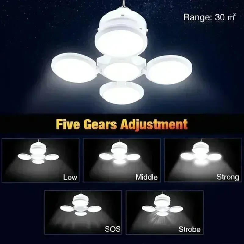 Folding Solar Camping Lantern Led Rechargeable Outdoor Hanging Tent Lamp Solar/USB Portable LED Bulbs With Hook Emergency Lights